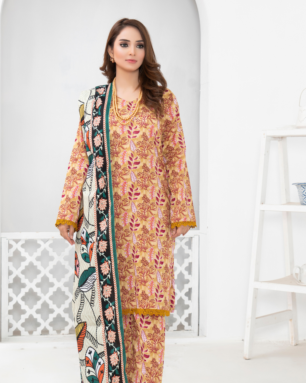 3 Piece - Mahi Unstitched Pace Ladies Print Lawn Suit