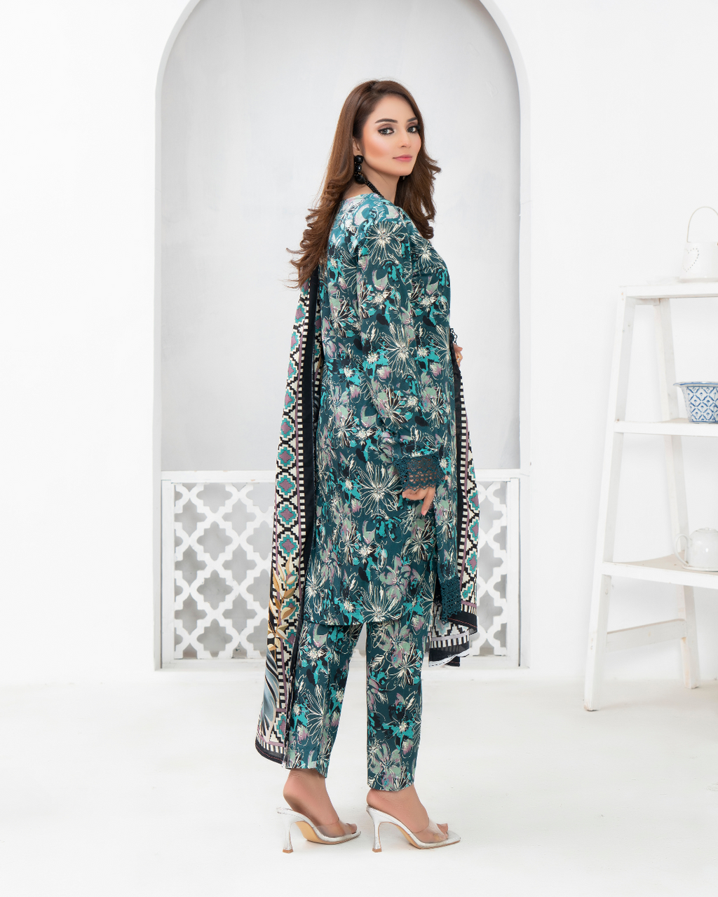 3 Piece - Mahi Unstitched Navy Ladies Transliminor Magic Print Lawn Suit