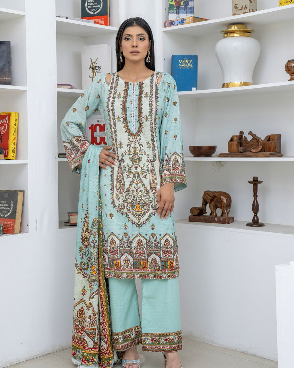 3 Piece - Marooj Unstitched Feroze BanaDora Linen Suit