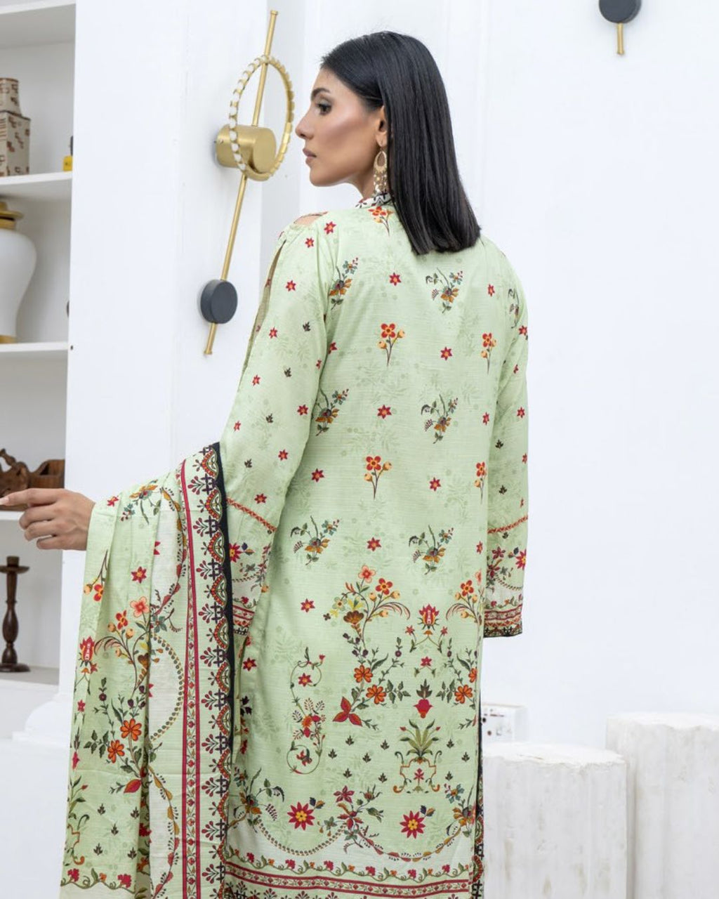 3 Piece - Marooj Unstitched Pista BanaDora Linen Suit