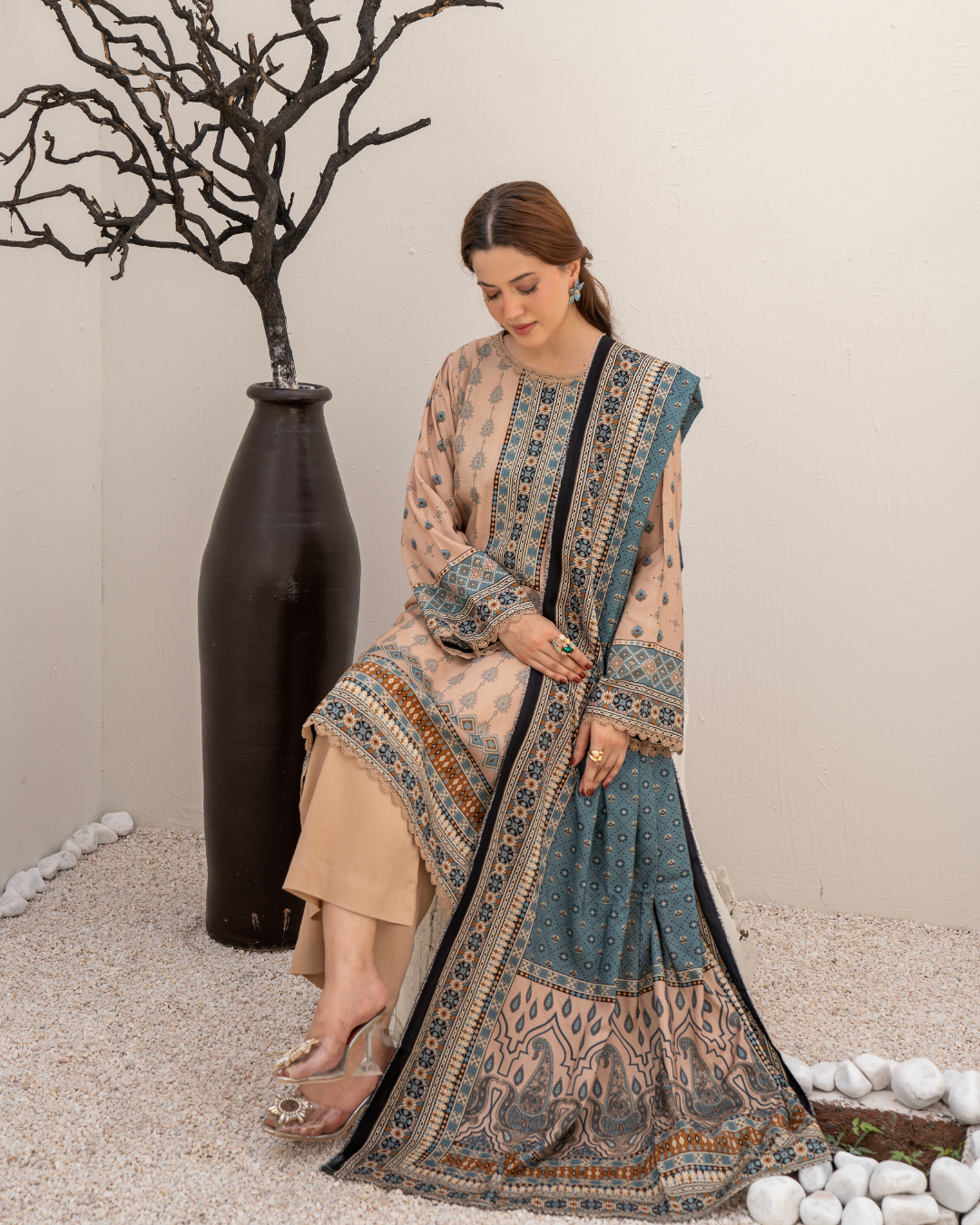 3 Pieces - Marooj Unstitched Light Purple BanaDora Linen Suit