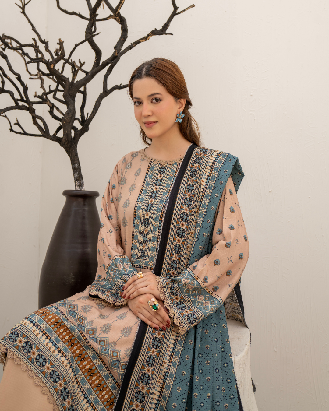 3 Pieces - Marooj Unstitched Light Purple BanaDora Linen Suit