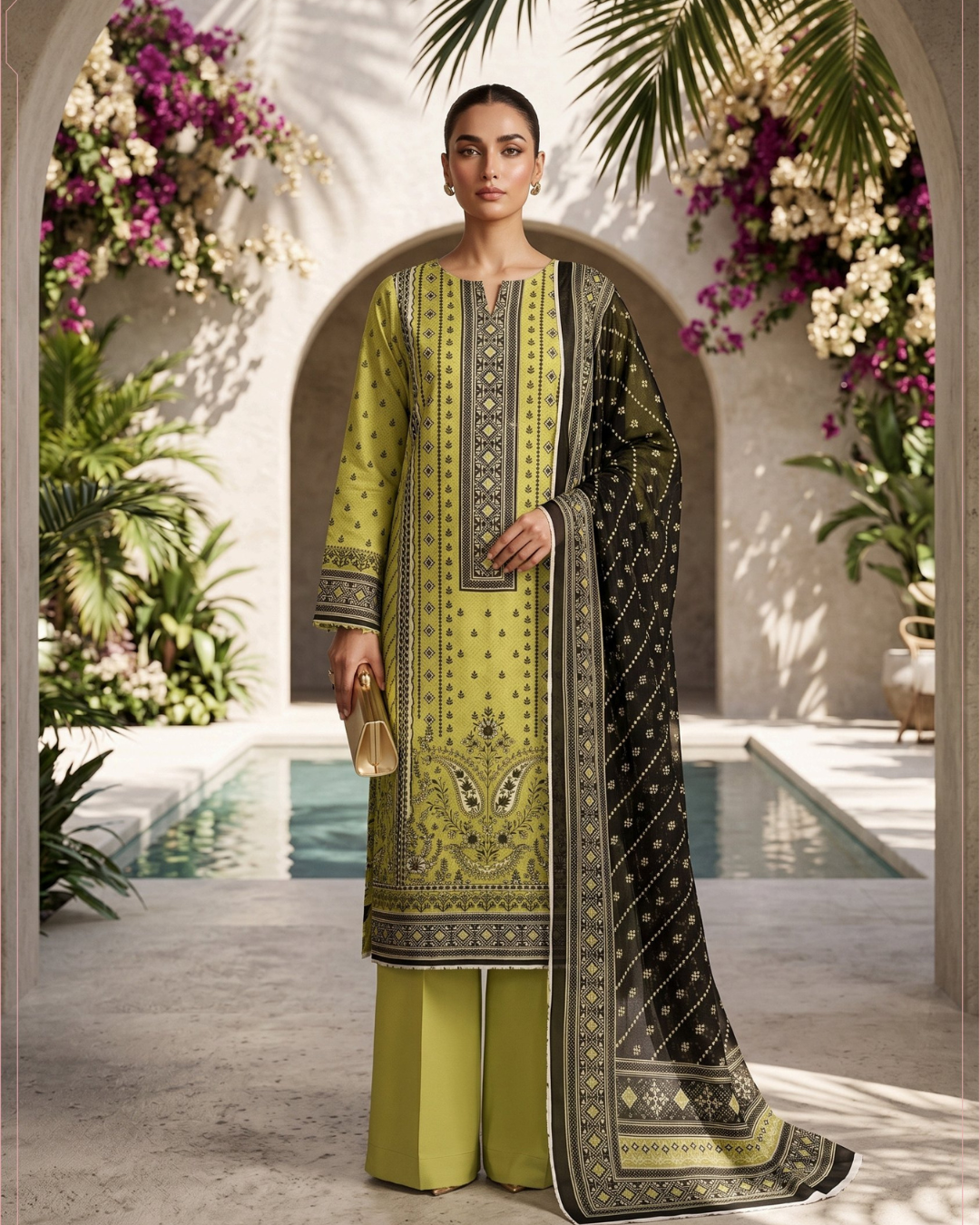 3 Pieces - Sohni Dharti Unstitched Parrot Premium Print Lawn Suit